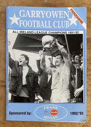 1992 Garryowen FC v St. Mary's College RFC - AIL Division 1 Rugby Programme