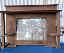 Antique wooden over mantle