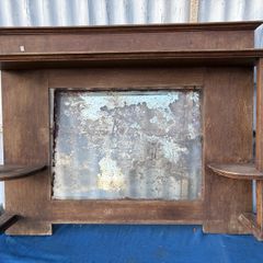 Antique wooden over mantle