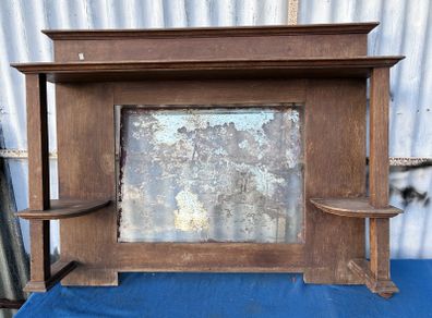 Antique wooden over mantle