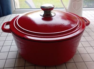Casserole Cast Iron Traditional Red 28 cm / 6.8 Liter Enamelled