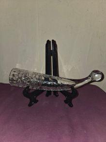 Vintage USSR Crystal Drinking Horn