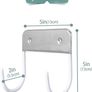 Ironing Board Hanger, Metal Ironing Board Hook, Ironing Boards Wall Mounted Holder, Large & Small Ironing Board Storage Wall Bracket Storage Hook for Hanging, White Image 3