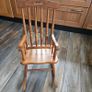 Mini ocking chair kids vintage pine solid piece Image 3