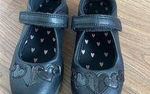 Girls black shoes school