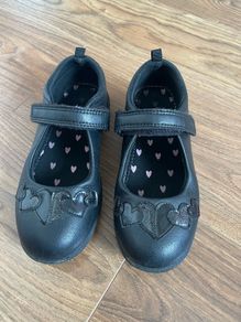 Girls black shoes school