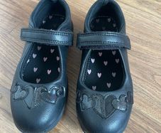 Girls black shoes school