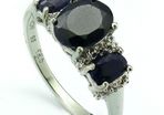 Stunning Sapphire & Diamond Engagement Anniversary Graduation Ring.