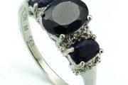 Stunning Sapphire &amp; Diamond Engagement Anniversary Graduation Ring.
