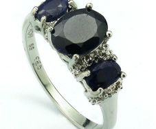 Stunning Sapphire & Diamond Engagement Anniversary Graduation Ring.