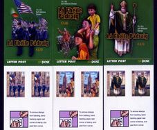 2003 Ireland St Patrick's Day (41c St. Patrick, 50c Cathedral & 57c Parade) self-adhesive Commemorative Stamp Booklet Mint Never Hinged (MNH). Hibernian HB107&HB108&HB109.