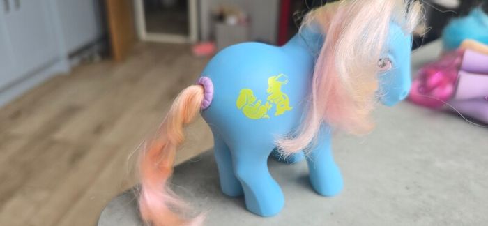 Squeezer Happy Tails Ponies Puppies MLP G1 My Little Pony