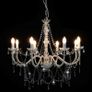 Chandelier with Beads White 8 x E14 Bulbs Image 5