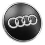 1 x Audi Alloy Wheel Centre Caps 61mm New Style Caps Black Image 3