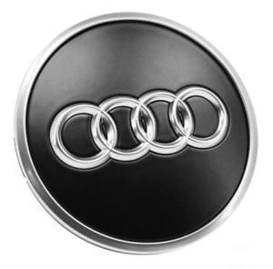1 x Audi Alloy Wheel Centre Caps 61mm New Style Caps Black