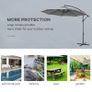 Cantilever Umbrella Parasol Hanging Banana Steel Dark Grey 3M Patio Image 5