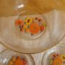 VIntage 1980s Floral Glass Bowl Set  7 Pieces Image 3