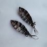 Handmade copper leaf shaped earrings Image 4