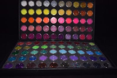 Glitters Dust Powders - Set Of 100 Different Colours In Plastic Jars