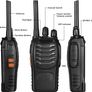FREE EXPRESS SHIPPING 10pcs Two-Way Radio Walkie Talkies-Long Range Walkie Talkie 16CH Single Band LED Light Voice Prompt with Original Earpieces for Field Survival Biking and Hiking Image 2