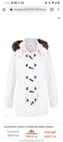 Brand New BPC white parka jacket size UK16/18 EU44/46 Postage included