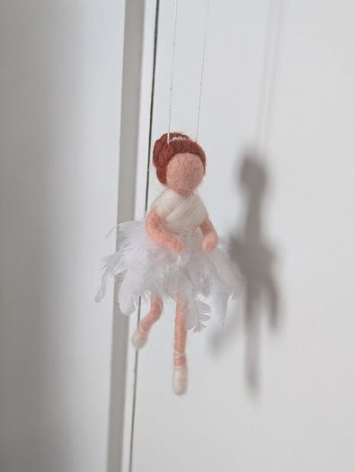 Poseable Felted ballerina handmade