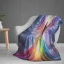 Soft Fleece Throw Blanket - 60x80 Inch Flannel Thick Fluffy Throw Blanket for Sofa Bed Couch or Chair, All Seasons Cozy Warm & Lightweight Blanket for Girls Kids Adults, Angel Pattern Image 2