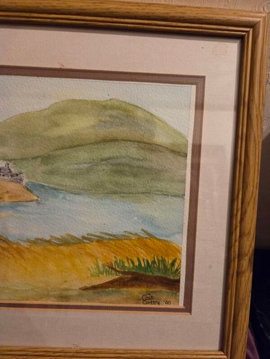 Signed Watercolour of Eilean Donan castle Framed