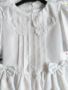 First Communion White Silk Dress  Boutique Designer Lisbon