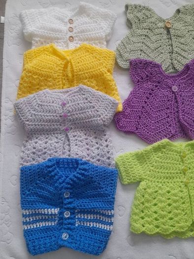 Handmade baby cardigans size from newborn