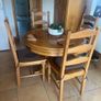 5 Solid Oak Dinning Chairs Image 2