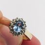 Vintage Tanzanite & Diamond Cluster Ring Image 5