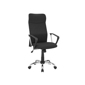 office chair, ergonomic desk chair, swivel chair, upholstered seat, fabric cover, height-adjustable and tiltable, loadable up to 120 kg, black