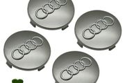 x4 audi grey centre caps 60mm