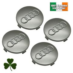 x4 audi grey centre caps 60mm