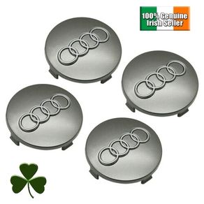 x4 audi grey centre caps 60mm