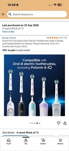 Oral B toothbrush heads