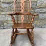 Victorian Elm Windsor Rocking Chair. Image 6