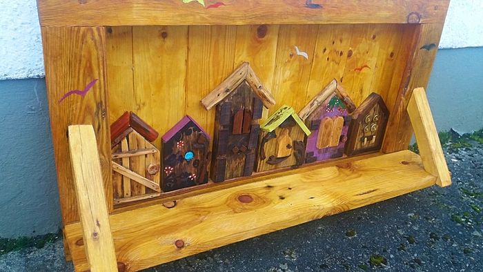 Rustic Fairy Door floating shelf / display