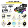 Heat Press 8 in 1 Heat Press Machine 38x38cm Heat Transfer Press 15x15Inch T-shirt Press Mulitifuctional Sublimation Machine for T-shirt Mug Hat Plate Transfer Image 3
