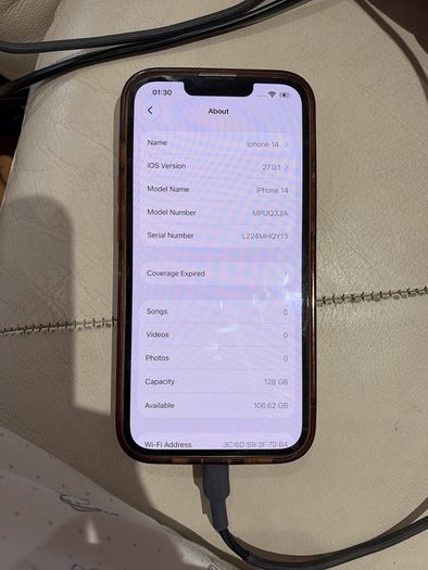 White iphone 14 128gb