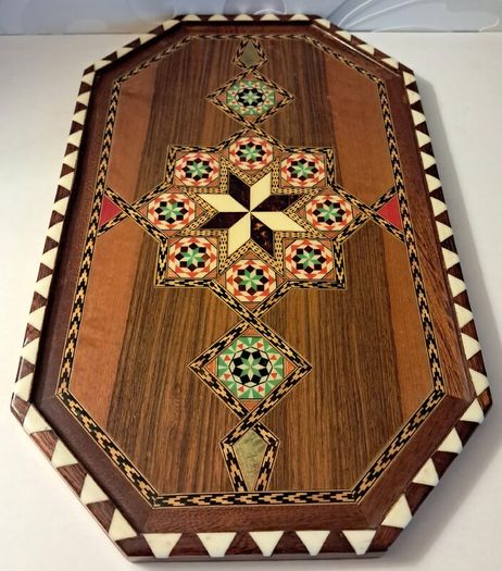 Taracea Spanish Wooden Inlaid Tray