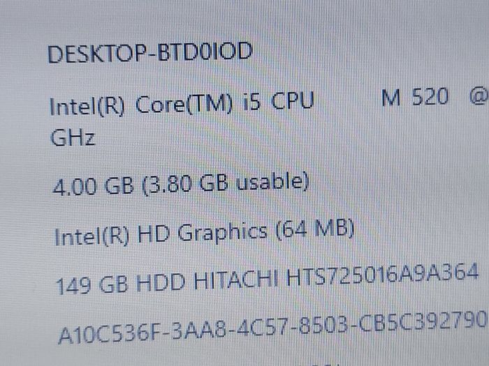 Lenovo Thinkpad T410, Intel Core i5 CPU M 520, 2.4GHz, Windows 10, 4GB Ram, 160GB HDD, Microsoft Edge, Chrome and VLC