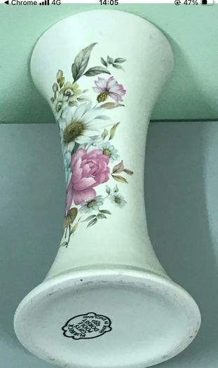 Vintage Purbeck Pottery Poole Dorset Floral Vase - 22 cm tall