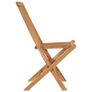 Folding Garden Chairs 4 pcs Solid Teak Wood Image 4