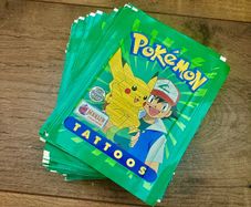 75 RARE Sealed Pokemon Merlin Tattoos 1999 Topps Vintage WOTC Era Bulk