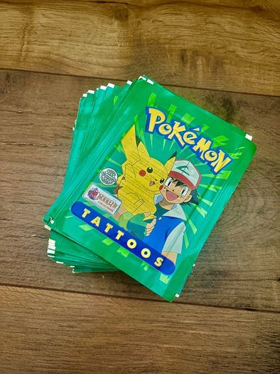 75 RARE Sealed Pokemon Merlin Tattoos 1999 Topps Vintage WOTC Era Bulk