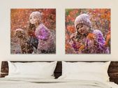 glittered photo canvases sparkling photo canvases with glitter effect