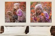 glittered photo canvases sparkling photo canvases with glitter effect