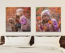glittered photo canvases sparkling photo canvases with glitter effect